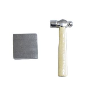 手工敲线圆头锤首饰方形打金垫板铁块锤扁铜线金银丝戒指执模錾子