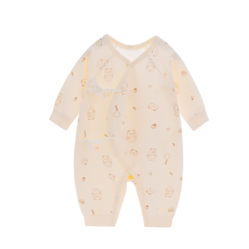 特价新生婴儿衣服春夏季薄款和尚服纯棉初生宝宝连体衣03个月哈衣