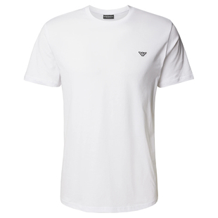 Armani/阿玛尼EA 男士刺绣鹰标修身时尚短袖T恤 EM000574 AF12331