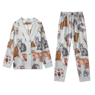 猫人海岛绒睡衣女秋冬季加绒加厚2024新款春秋珊瑚绒送闺蜜礼盒装