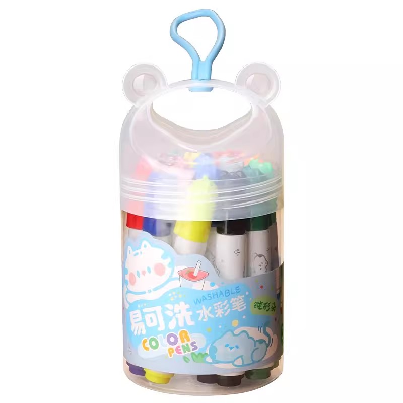 儿童水彩笔可水洗粗杆易握涂色笔
