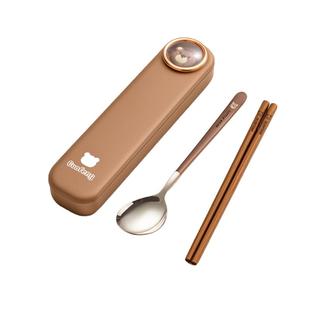 316不锈钢筷子勺子套装餐具盒学生便携餐具套装一人用餐具收纳盒