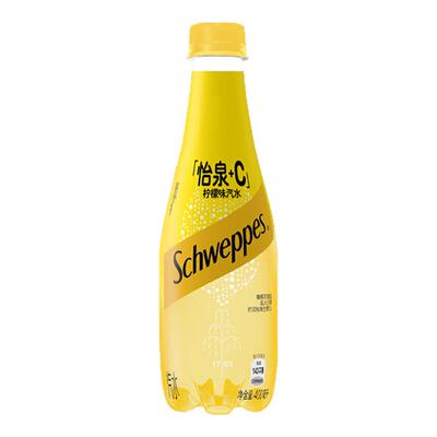 可口可乐怡泉+C柠檬味汽水400ml*12瓶整件装气泡水含汽饮料