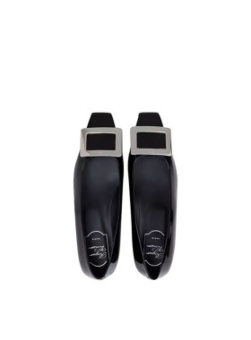 国内现货24秋季Roger Vivier RV经典方扣方头百搭平底乐福鞋单鞋