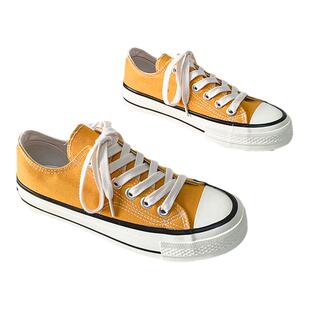 匡家鞋1970s 低帮帆布鞋男鞋女鞋姜黄休闲运动板鞋脚肥脚宽大码鞋