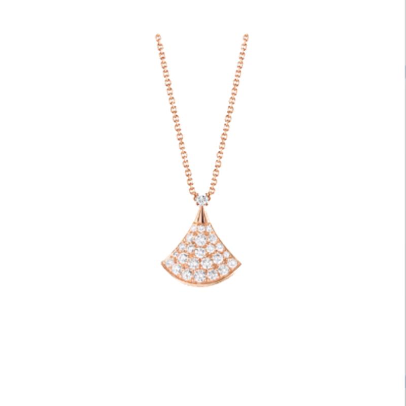【自营】中古99新宝格丽Divas’ Dream系列扇子项链满钻18K玫瑰金