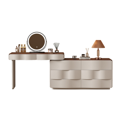 烤漆梳妆台斗柜一体意式轻奢化妆