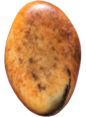 和田玉黄沁秋梨皮籽料原石手链