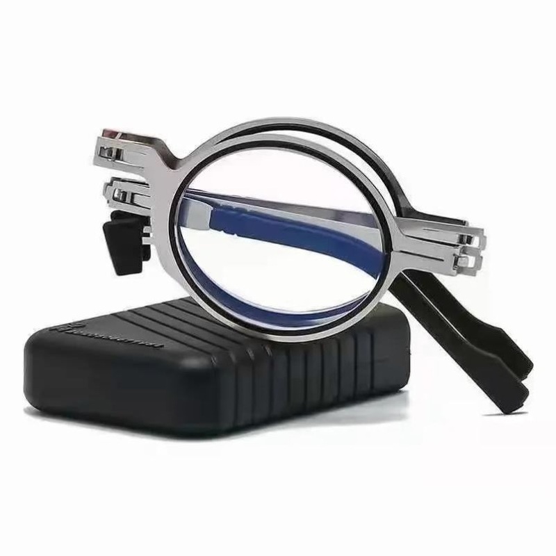 德国进口德国折叠老人老花眼镜男款高清疲劳远近两用超轻蓝光便携