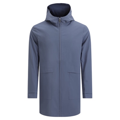 浪登商务行政风衣中长款连帽外套