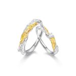 中国黄金央创莫比乌斯戒指情侣对戒情侣款纯银生日礼物女友S925