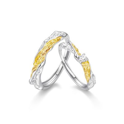 中国黄金央创莫比乌斯环情侣对戒