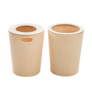 省空间垃圾桶楠竹木制木质夹缝狭窄翻盖创意北欧日韩厕所收纳纸篓