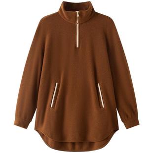 XII BASKET十二篮商场同款25冬新款100%绵羊毛廓形宽松休闲上衣女