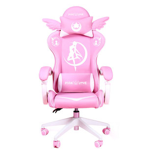 可爱粉色电竞椅女生可趟电脑椅家用时尚舒适主播直播椅网咖游戏椅