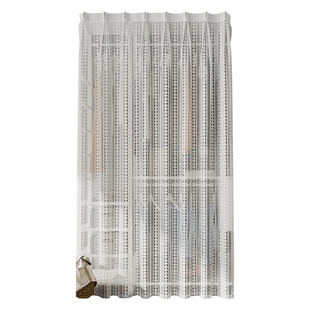 开放式衣柜遮挡帘无门衣帽间轨道纱帘杂物间免打孔防尘遮丑帘门帘