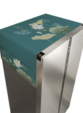 中国风双开门防水冰箱盖布
