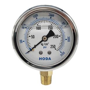 HODA液压表注塑机油压表YN-60耐震压力表抗震0-7/15/25/100/250KG