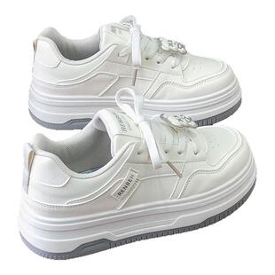 人本厚底小白鞋女2026新款春季小众休闲运动鞋子增高百搭学生板鞋