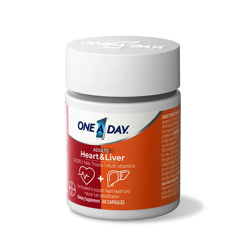 【自营】拜耳OneADay熬夜心肝宝奶蓟草护旰片水飞蓟辅酶Q10护心脏