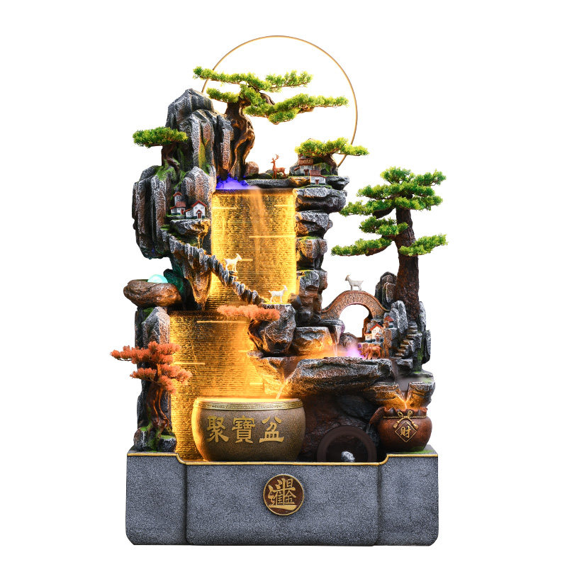 假山流水生财摆件循环水景观喷泉