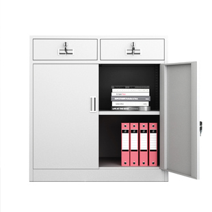 办公室文件柜铁皮柜小六斗矮柜抽屉带锁车间钢制工具柜资料档案柜