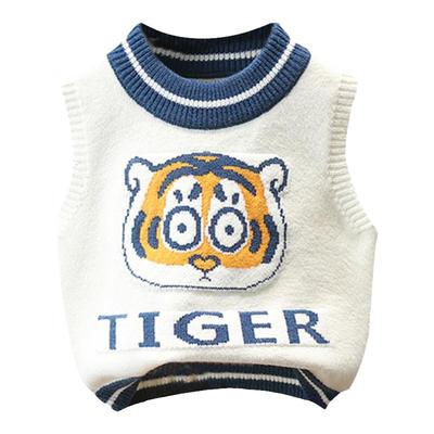 儿童毛衣背心男童提花坎肩内搭