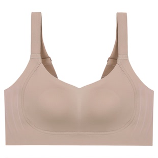 爱戴内衣胸大显小女薄款粉底液兔耳杯收副乳防下垂无痕文胸罩夏季