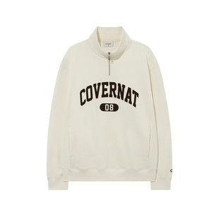 【秀彬同款】COVERNAT韩国卫衣女休闲宽松半拉链长袖卫衣时尚百搭