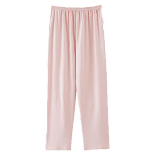 浪莎纯棉睡裤女长裤夏季纯色简约春秋遛弯裤可外穿大码全棉家居裤