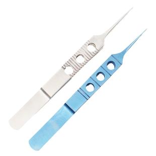 眼科镊子医用不锈钢双眼皮手术工具拆线显微镊有齿精细无勾弯平台