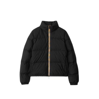 格纹装饰羽绒服BURBERRY