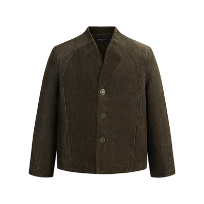 OaOO破缝西装bomber重磅廓形肌理感夹克通勤休闲高级感外套秋冬男