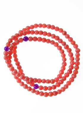 [木古口十]天然1085mm多层红纹石