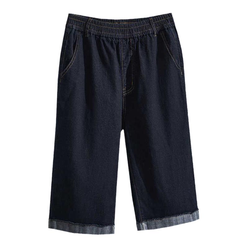 夏季牛仔宽松休闲特大码七分裤