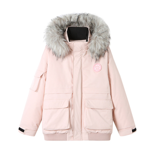 Dangerouspeople薛之谦dsp时尚毛领潮流百搭连帽派克90绒羽绒服