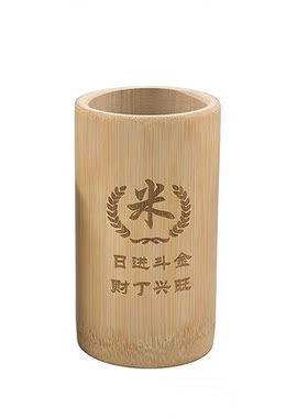 竹筒量米筒碳化款蒸糯米饭通用高档筷子筒厨房家用环保直收纳筒