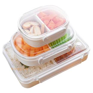 小号儿童便携两格水果盒宝宝干果盒饭盒塑料微波孔分隔三分格迷你