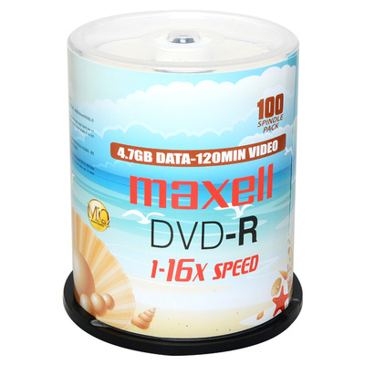珍珠白DVD+R100麦克赛尔刻录盘
