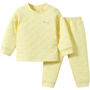 儿童保暖内衣秋冬男童女童分体衣服婴儿打底夹棉套装宝宝秋衣秋裤