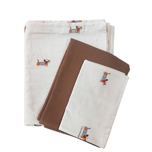 爱予A类全棉双层纱幼儿园床品三件套儿童被褥入托午睡被套枕套件