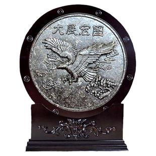 普洱茶雕大展宏图茶画摆件茶叶工艺品福字云南茶马古道桌面装饰品