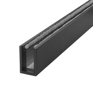 致尚全遮光卷帘U型遮光槽铝合金打孔防风遮阳窗帘侧面缝隙挡光条