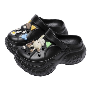 夏季新款洞洞鞋防滑软底包头女外穿百搭凉拖居家洗澡沙滩两用拖鞋