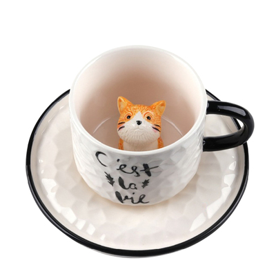 Mintrain英国陶瓷杯猫咪马克杯