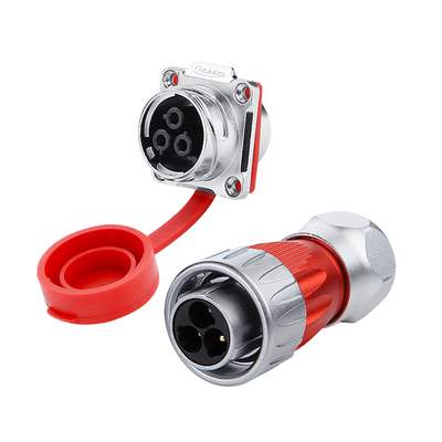 凌科全金属圆形卡扣航空插头防水