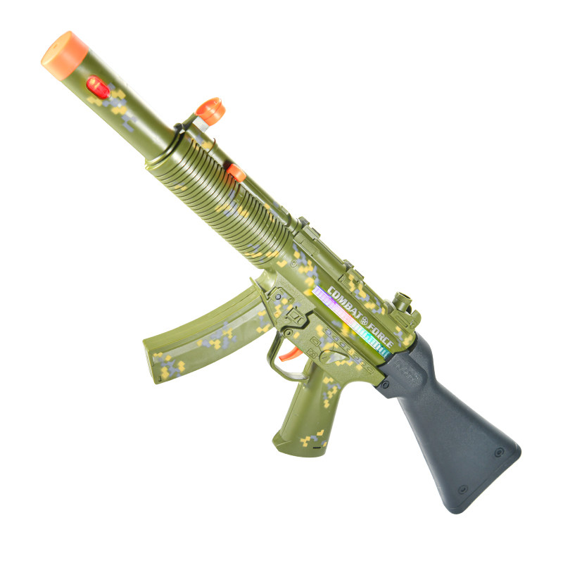 m416电动连发软弹枪儿童玩具枪男孩声光震动仿真迷彩军事装备玩具