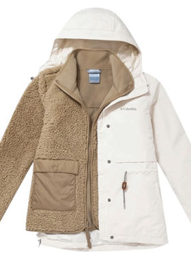 Columbia/哥伦比亚正品秋季女子户外抓绒内胆冲锋衣WR2182