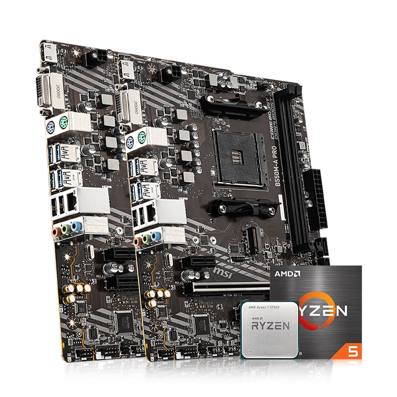R55600搭微星B550M主板cpu套装