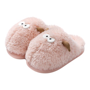 棉拖鞋女士毛绒绒防滑室内家居可爱卡通小羊冬季2025新款舒适拖鞋